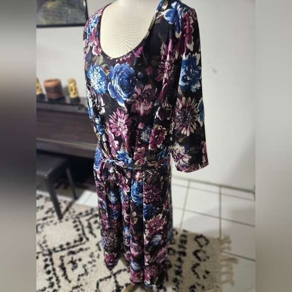 Nina Leonard Floral Dress 2X - Picture 2 of 7